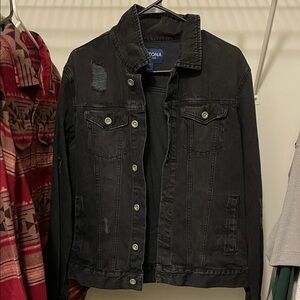 Arizona Black Distressed Denim Jacket